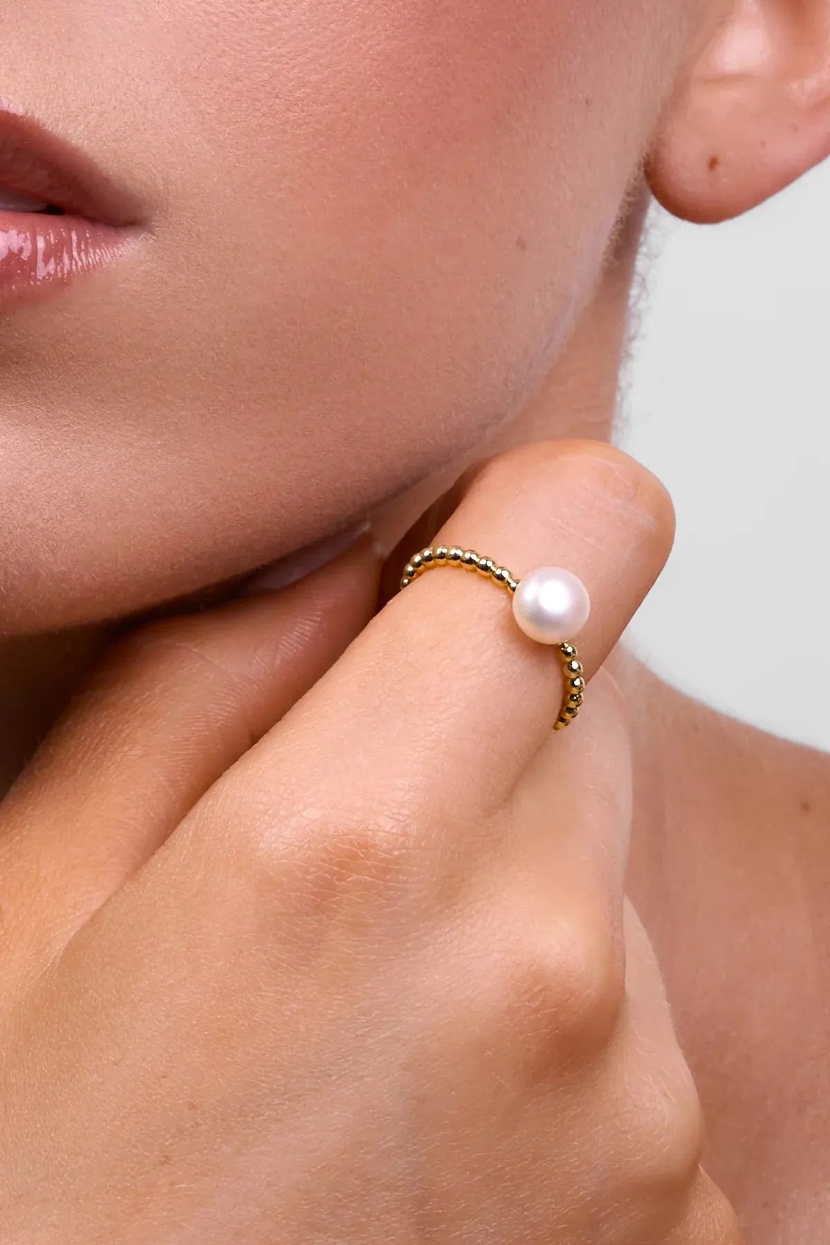 LIBERTE : Cove Gold Pearl Ring