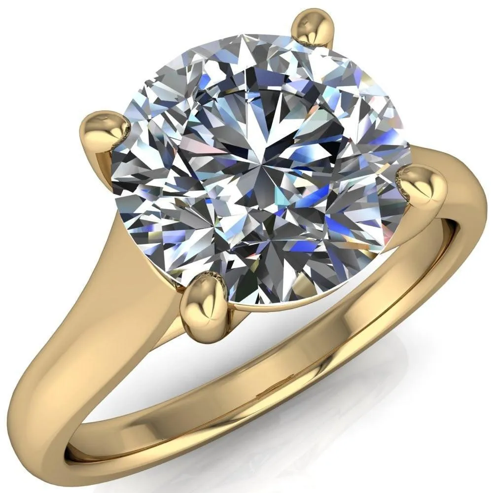 Lucerne Round Center Stone 4 Prong Solitaire Ring