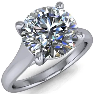 Lucerne Round Center Stone 4 Prong Solitaire Ring