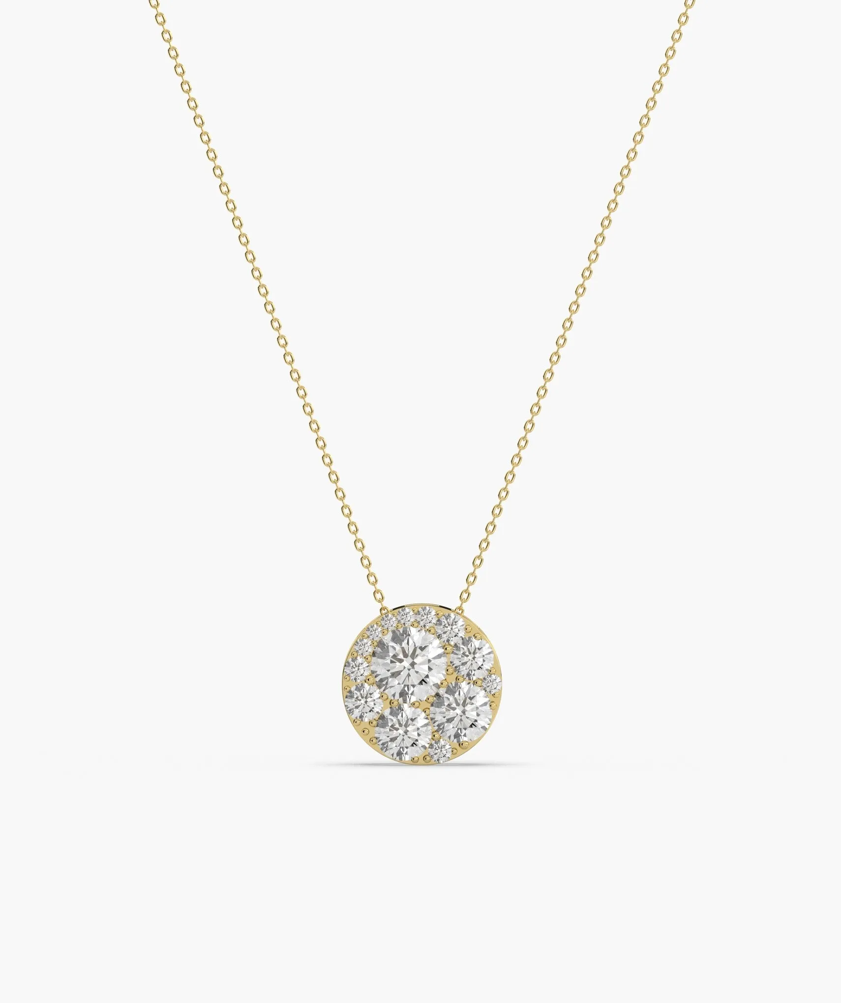 Luminous Diamond Halo Pendant