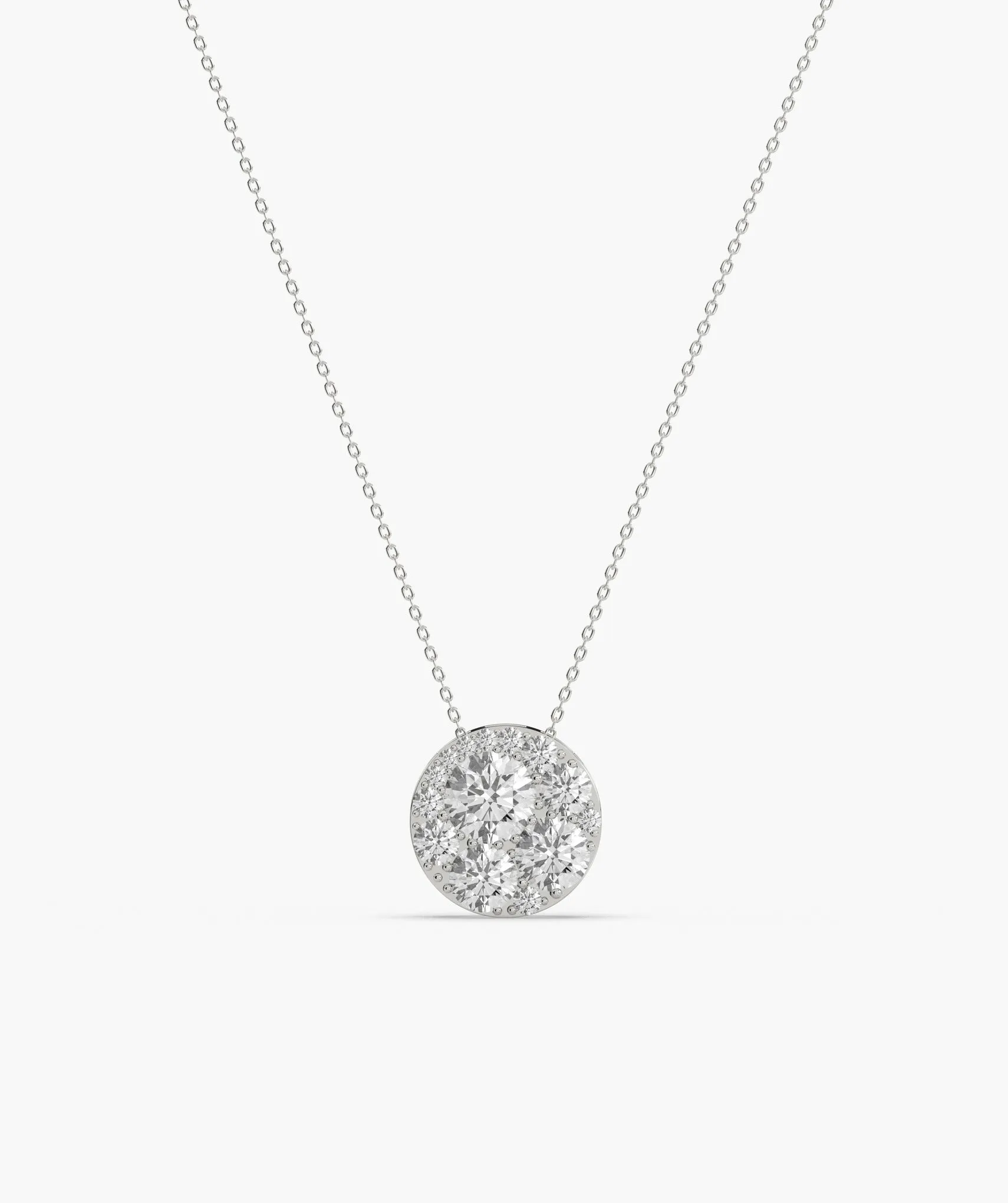 Luminous Diamond Halo Pendant