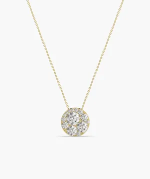 Luminous Diamond Halo Pendant