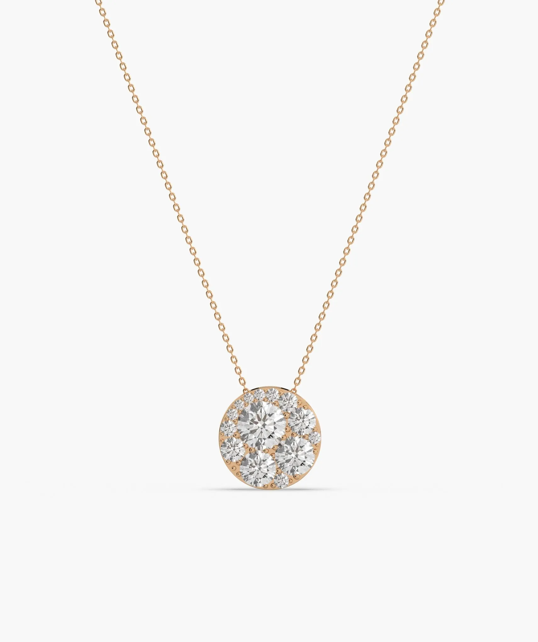 Luminous Diamond Halo Pendant