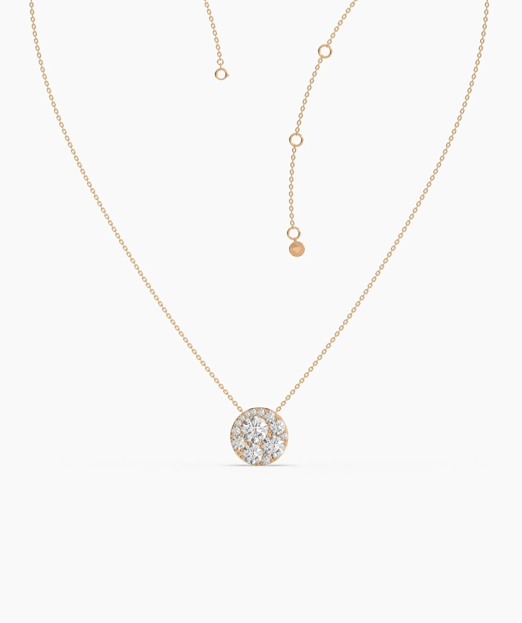 Luminous Diamond Halo Pendant
