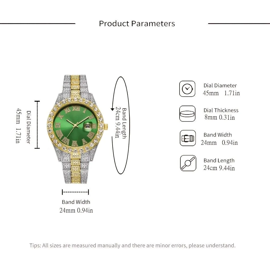 Luxe Hip Hop Diamond Quartz Watch