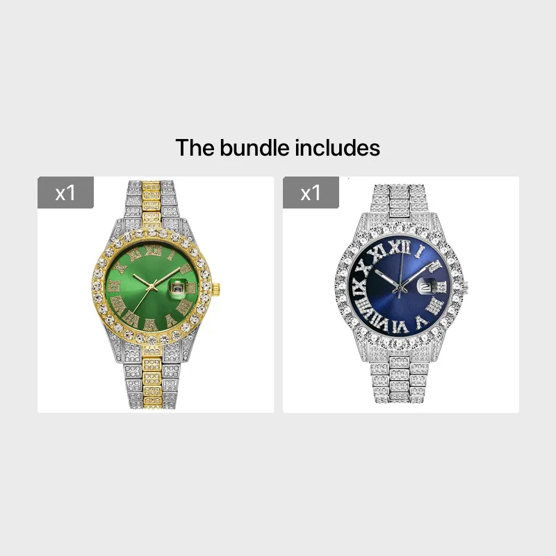 Luxe Hip Hop Diamond Quartz Watch