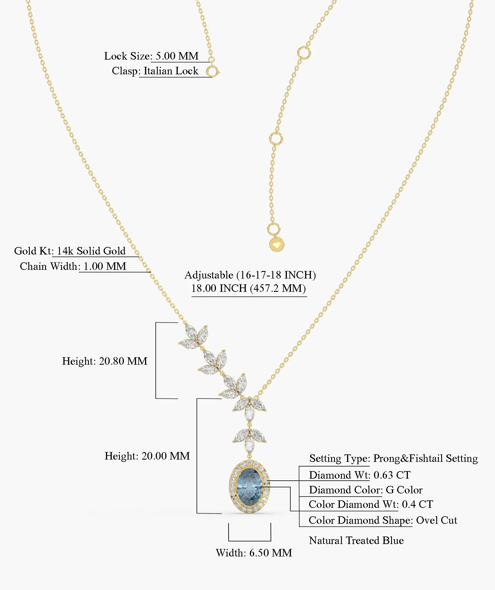 Luxury 14K Gold Leaf Drop Necklace
