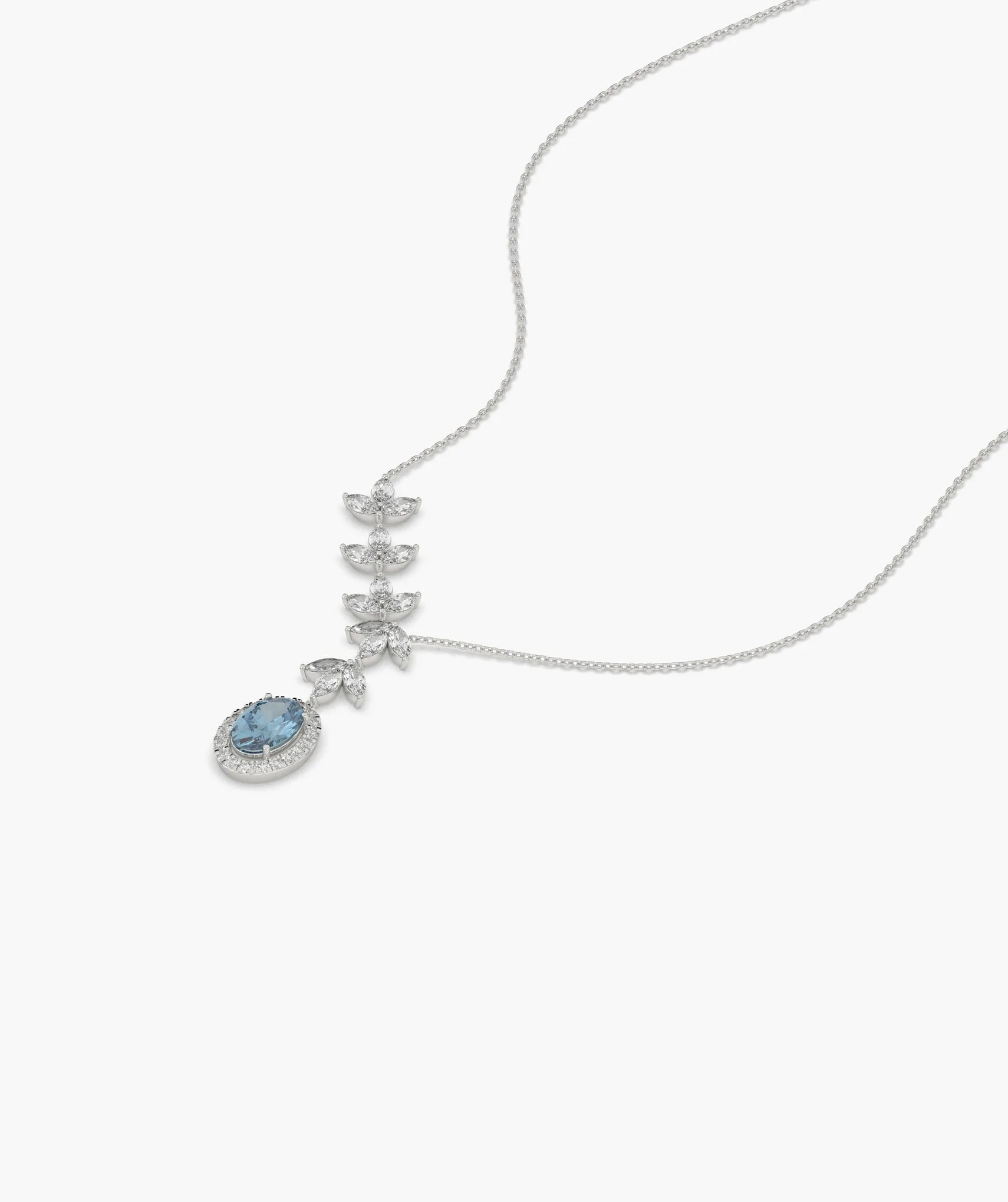 Luxury 14K Gold Leaf Drop Necklace