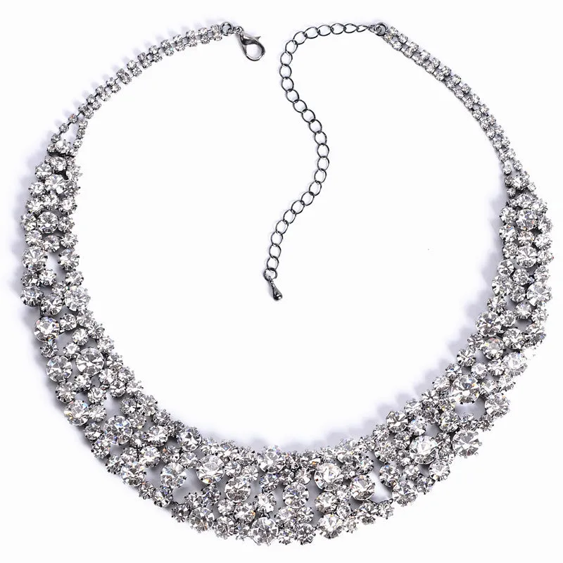 Luxury Rhinestone Necklaces Clothing Accessories