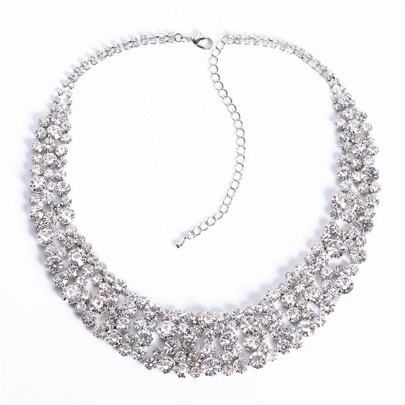 Luxury Rhinestone Necklaces Clothing Accessories