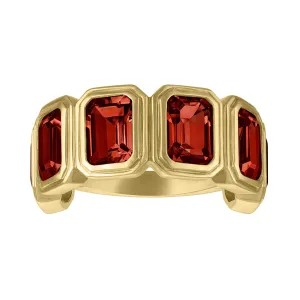 MAC Gemstone Half Eternity Band Ring