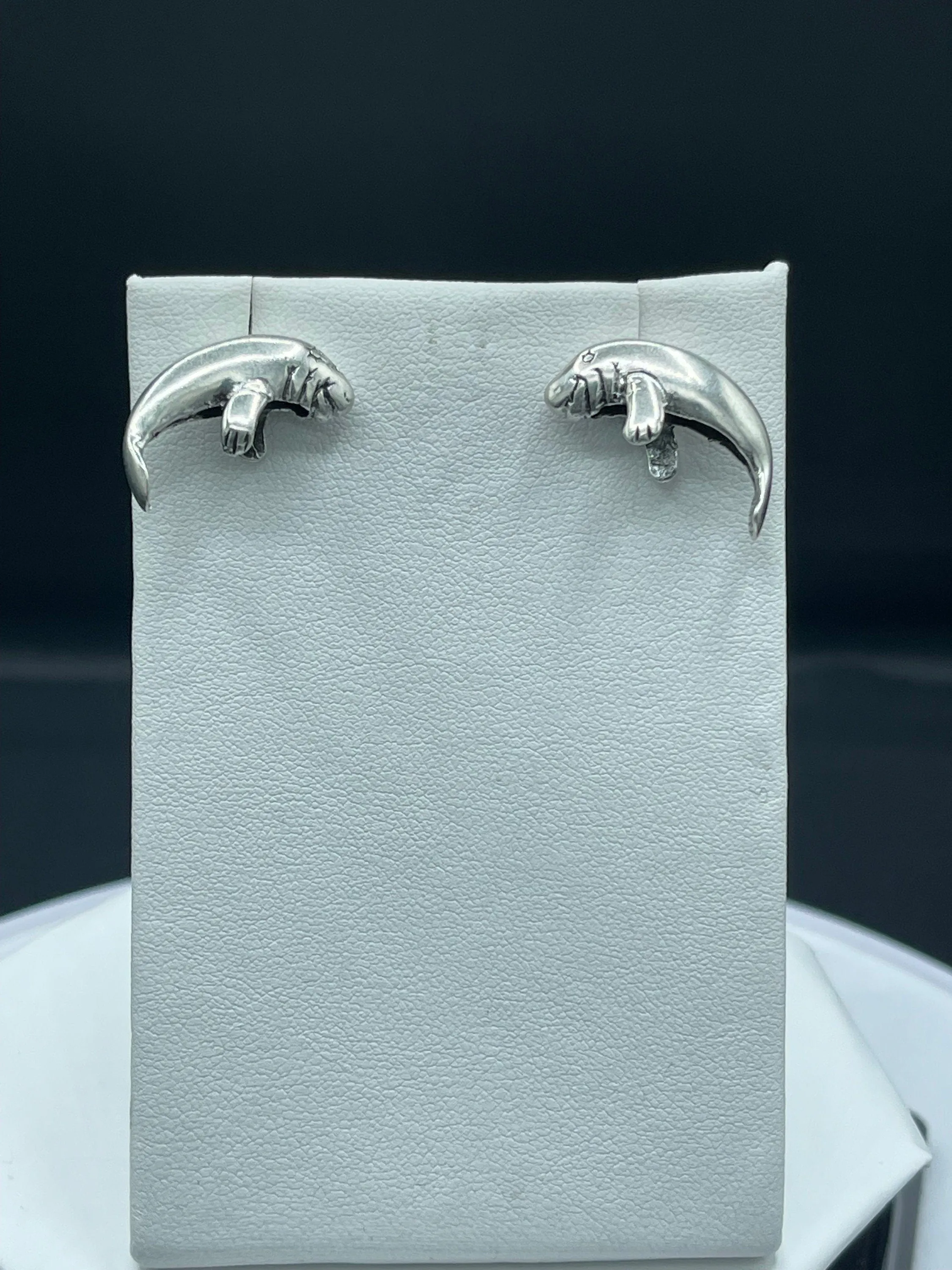 Manatee Sterling Silver Earrings