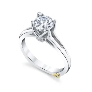 Mark Schneider Exquisite 14K White Gold Diamond Semi Mount Engagement Ring