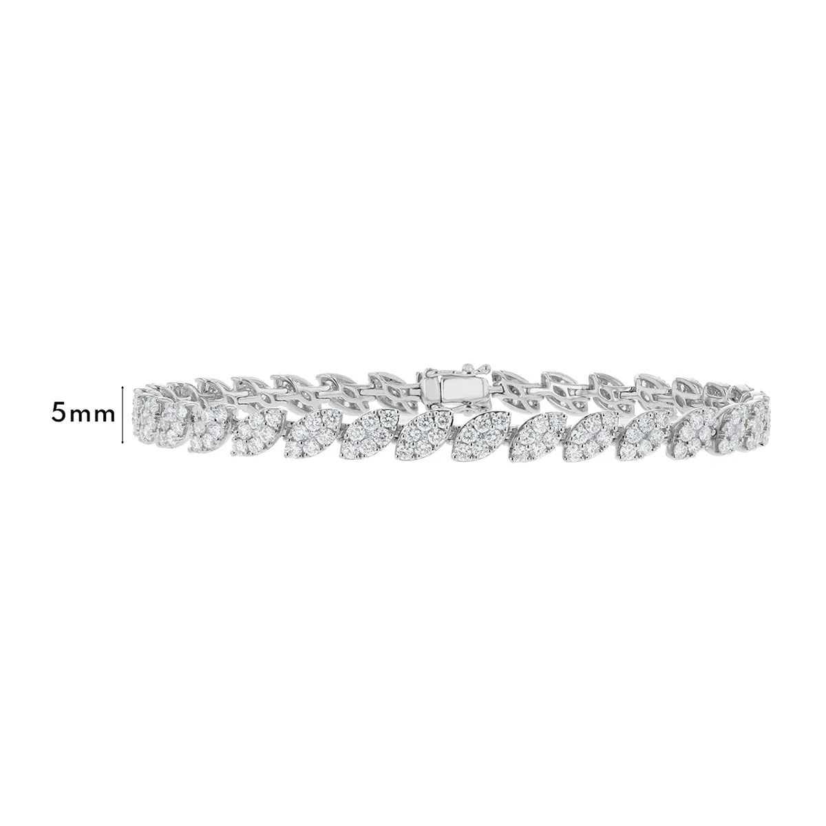 Marquise Diamond Cluster Bracelet