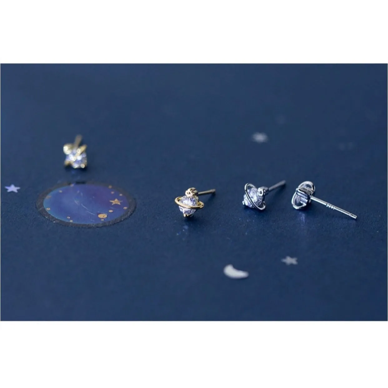 Mars Planets Stars Earrings - ECZ006
