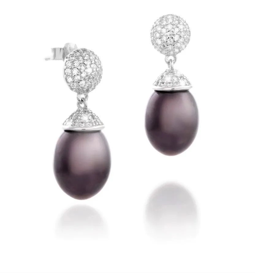 Masterpiece Collection AAA Pearl Pave Crystal Short Drop Earrings – Maestro Hennessy ®