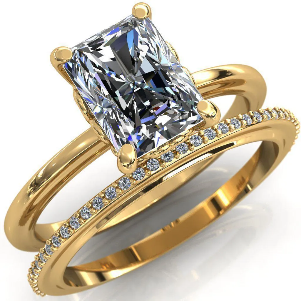 Mate For Life Emerald Center Stone Swan Engagement Ring