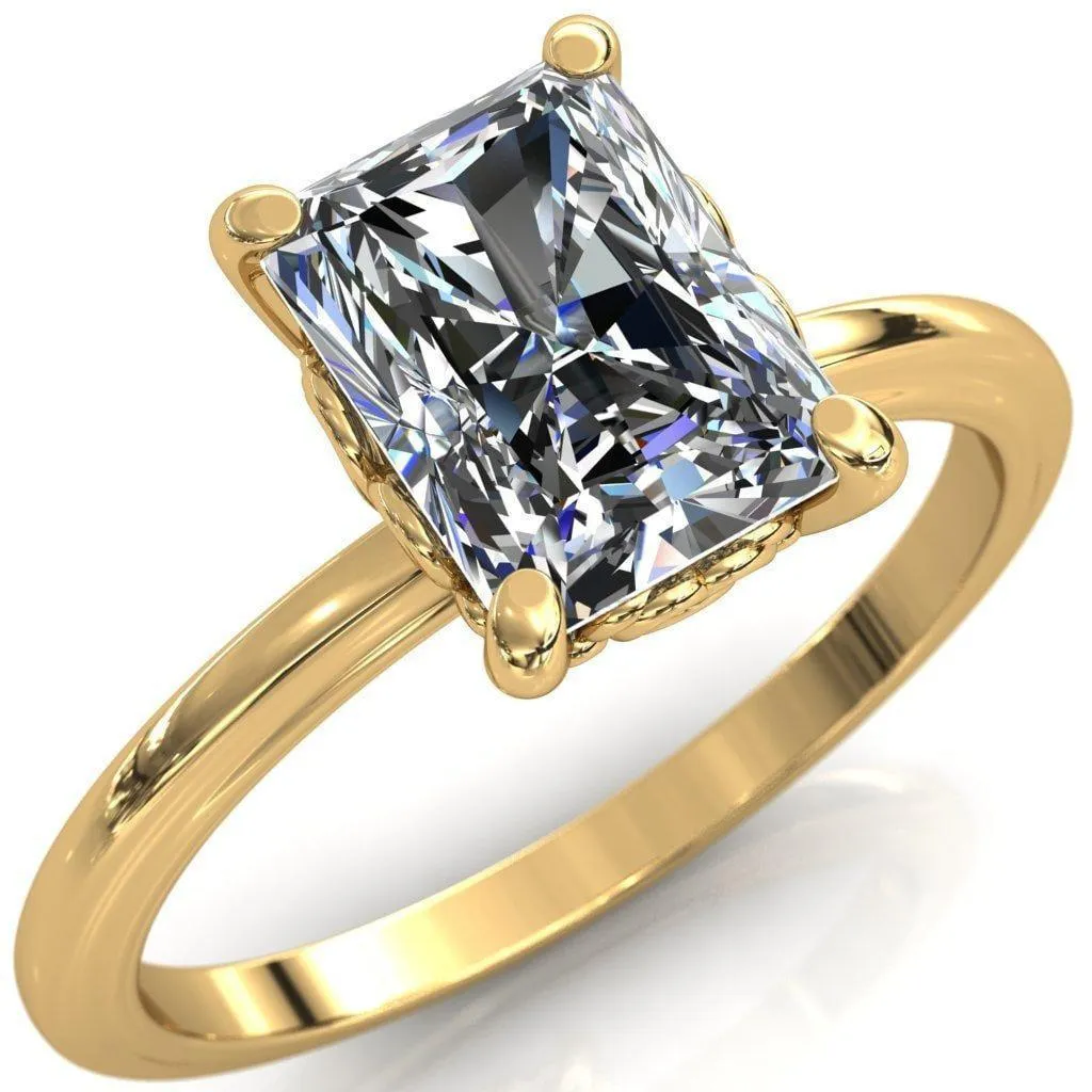 Mate For Life Emerald Center Stone Swan Engagement Ring