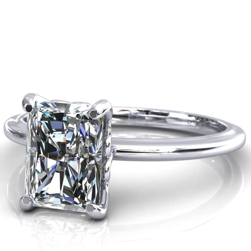 Mate For Life Emerald Center Stone Swan Engagement Ring