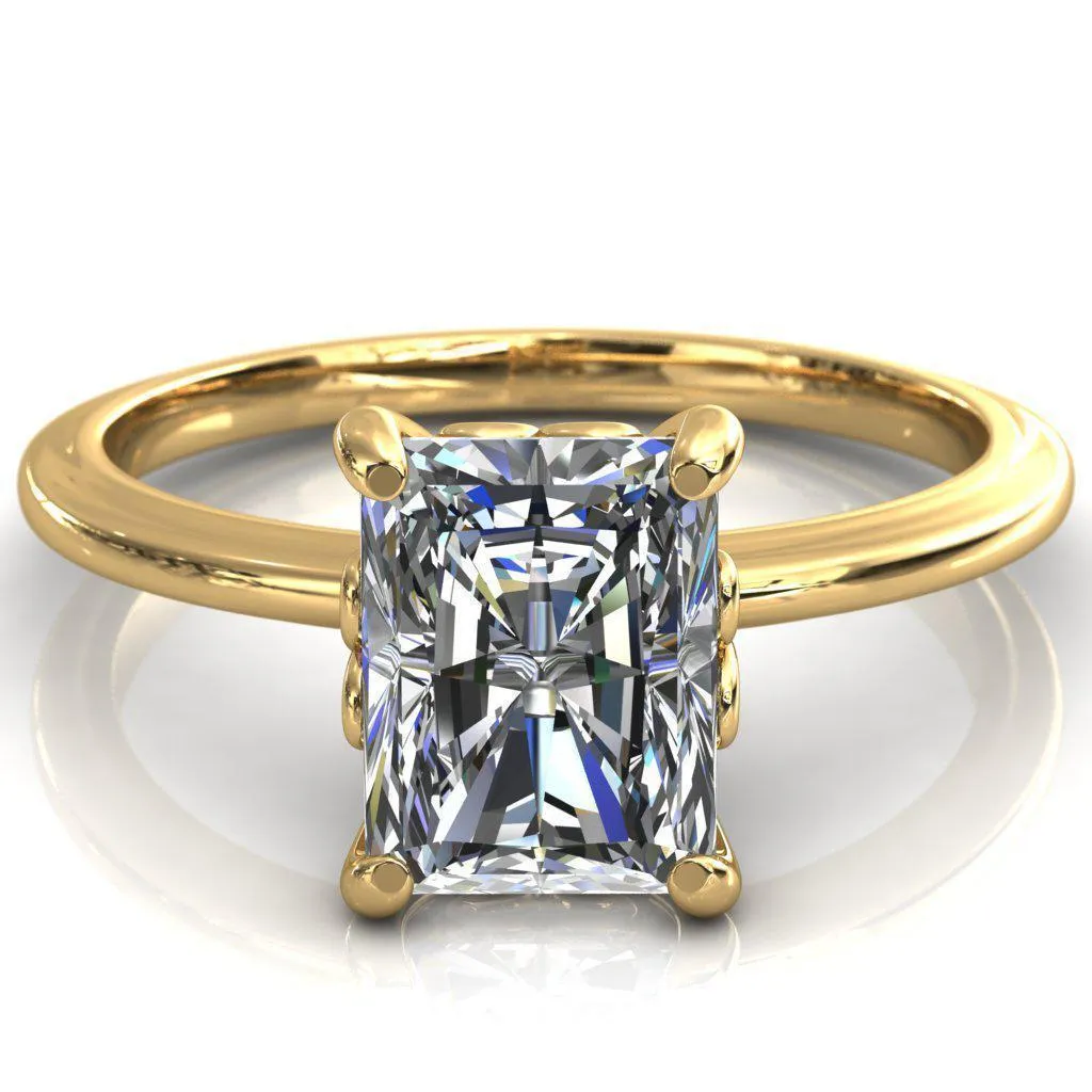 Mate For Life Emerald Center Stone Swan Engagement Ring
