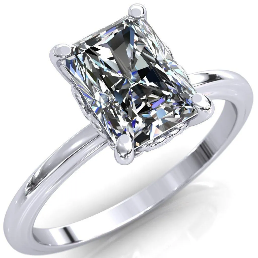 Mate For Life Emerald Center Stone Swan Engagement Ring