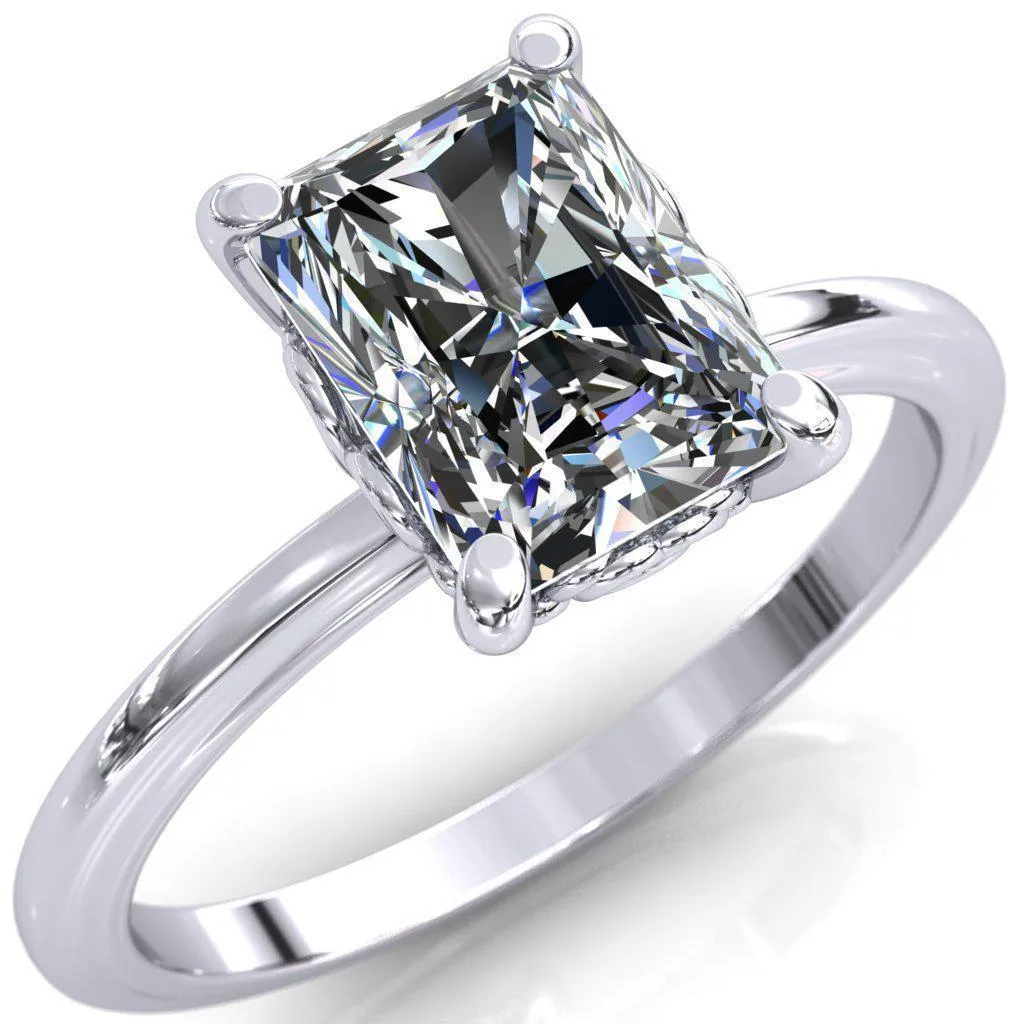 Mate For Life Emerald Center Stone Swan Engagement Ring