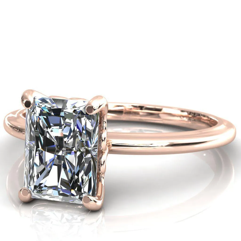 Mate For Life Emerald Center Stone Swan Engagement Ring
