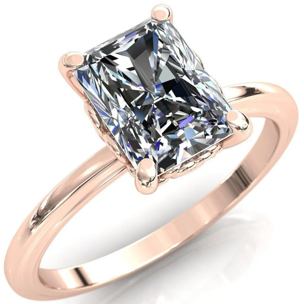 Mate For Life Emerald Center Stone Swan Engagement Ring