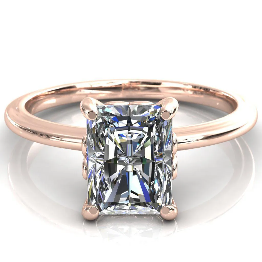 Mate For Life Emerald Center Stone Swan Engagement Ring