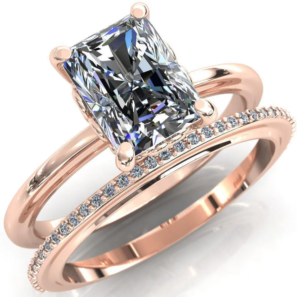 Mate For Life Emerald Center Stone Swan Engagement Ring