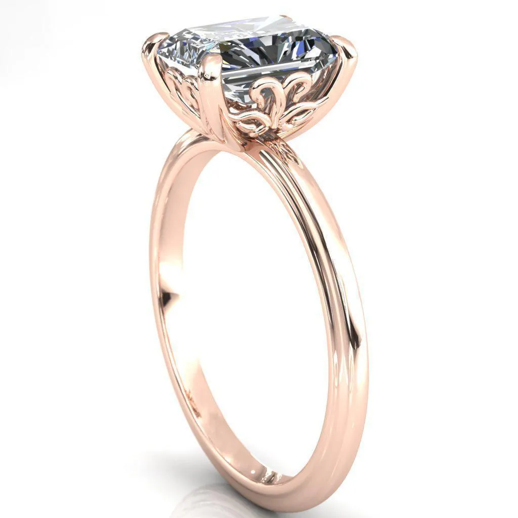 Mate For Life Emerald Center Stone Swan Engagement Ring