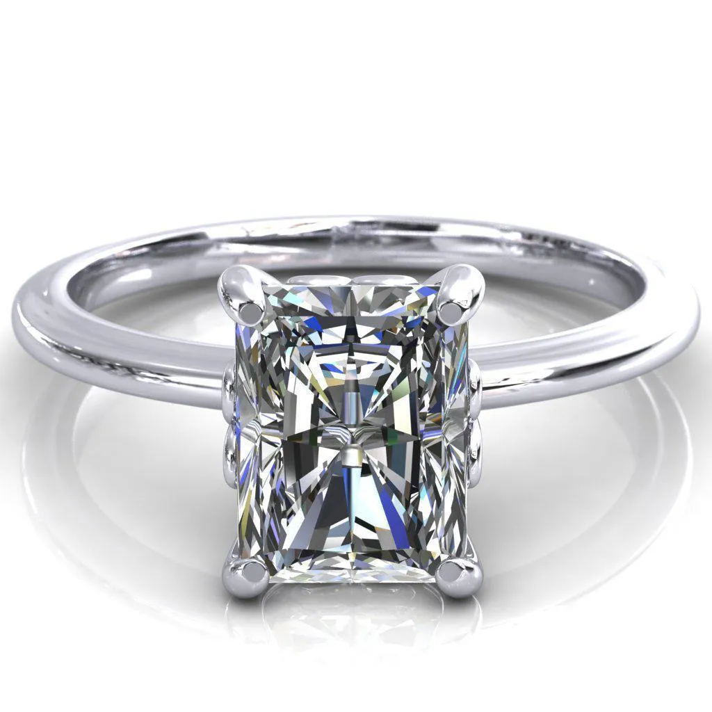 Mate For Life Emerald Center Stone Swan Engagement Ring