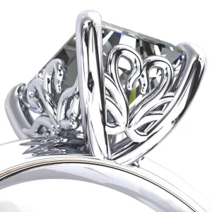 Mate For Life Emerald Center Stone Swan Engagement Ring