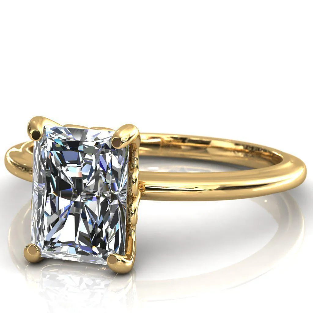 Mate For Life Emerald Center Stone Swan Engagement Ring