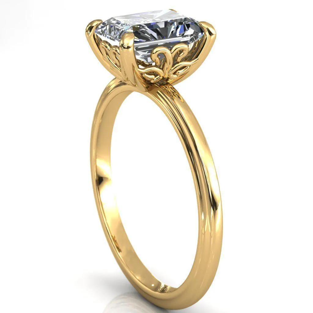 Mate For Life Emerald Center Stone Swan Engagement Ring