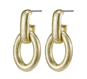 Matte Gold Dangle Earrings