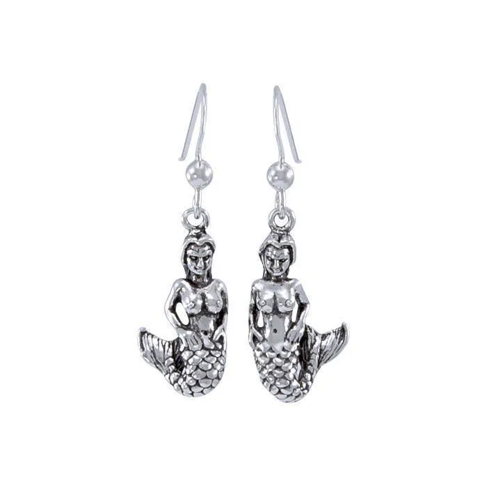 Mermaid Sterling Silver Earrings TE969
