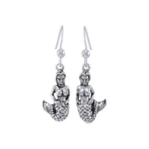 Mermaid Sterling Silver Earrings TE969
