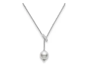 Mikimoto Pearls in Motion White Gold Pearl Necklace with Diamonds