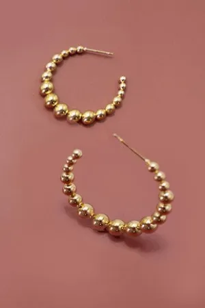 Mini Ball Hoop Earrings