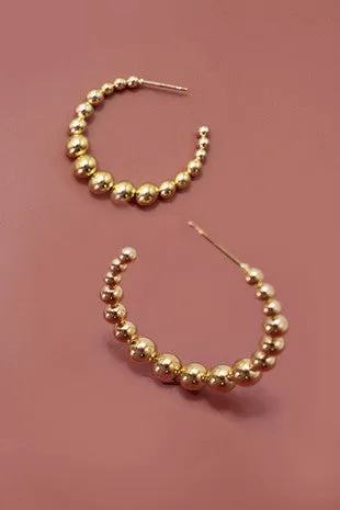 Mini Ball Hoop Earrings
