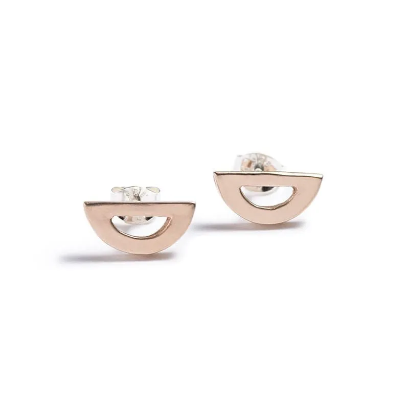 Mini Semicircle stud earrings