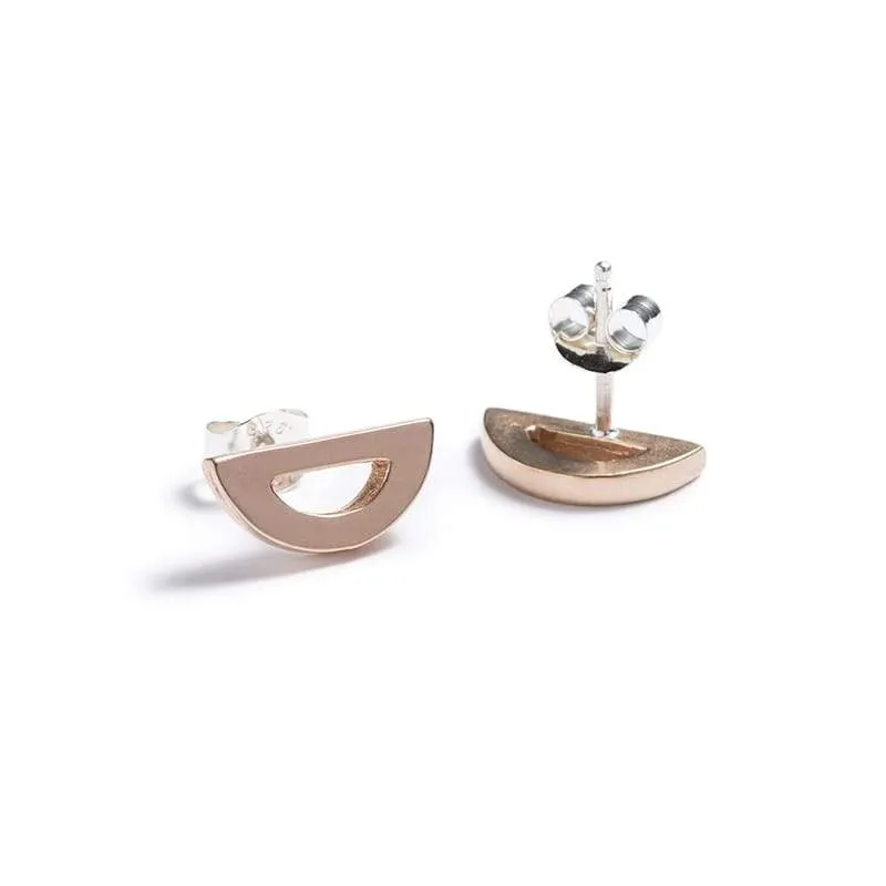 Mini Semicircle stud earrings