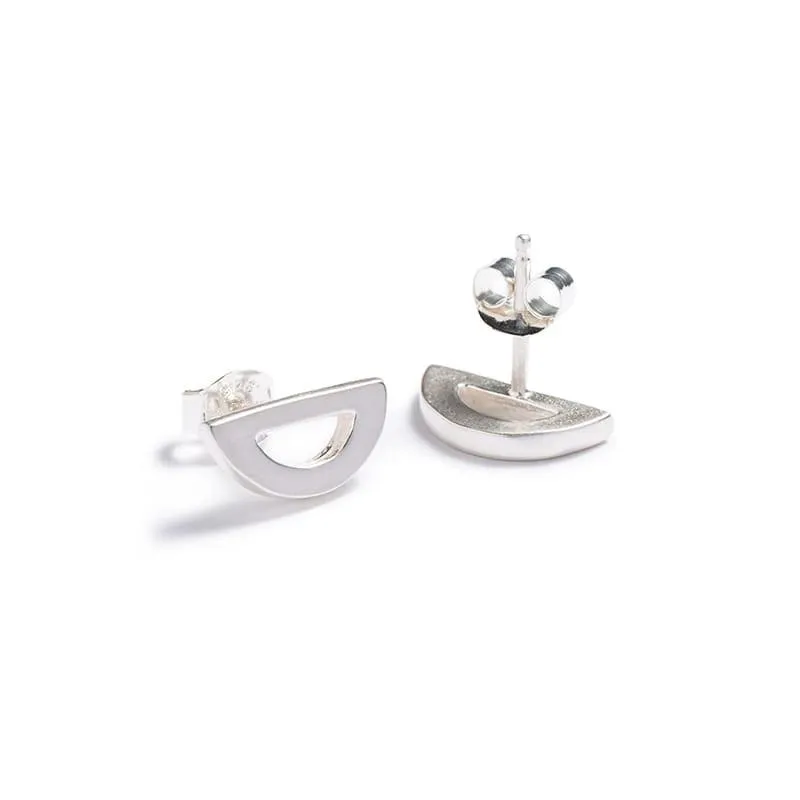 Mini Semicircle stud earrings
