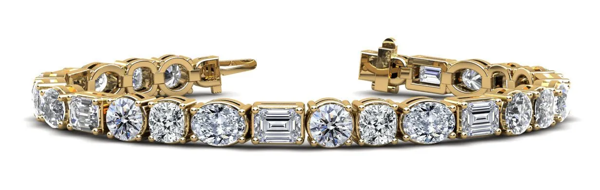 Mixed Shape Brilliance Diamond Bracelet with 22.80 ct.(finished)
