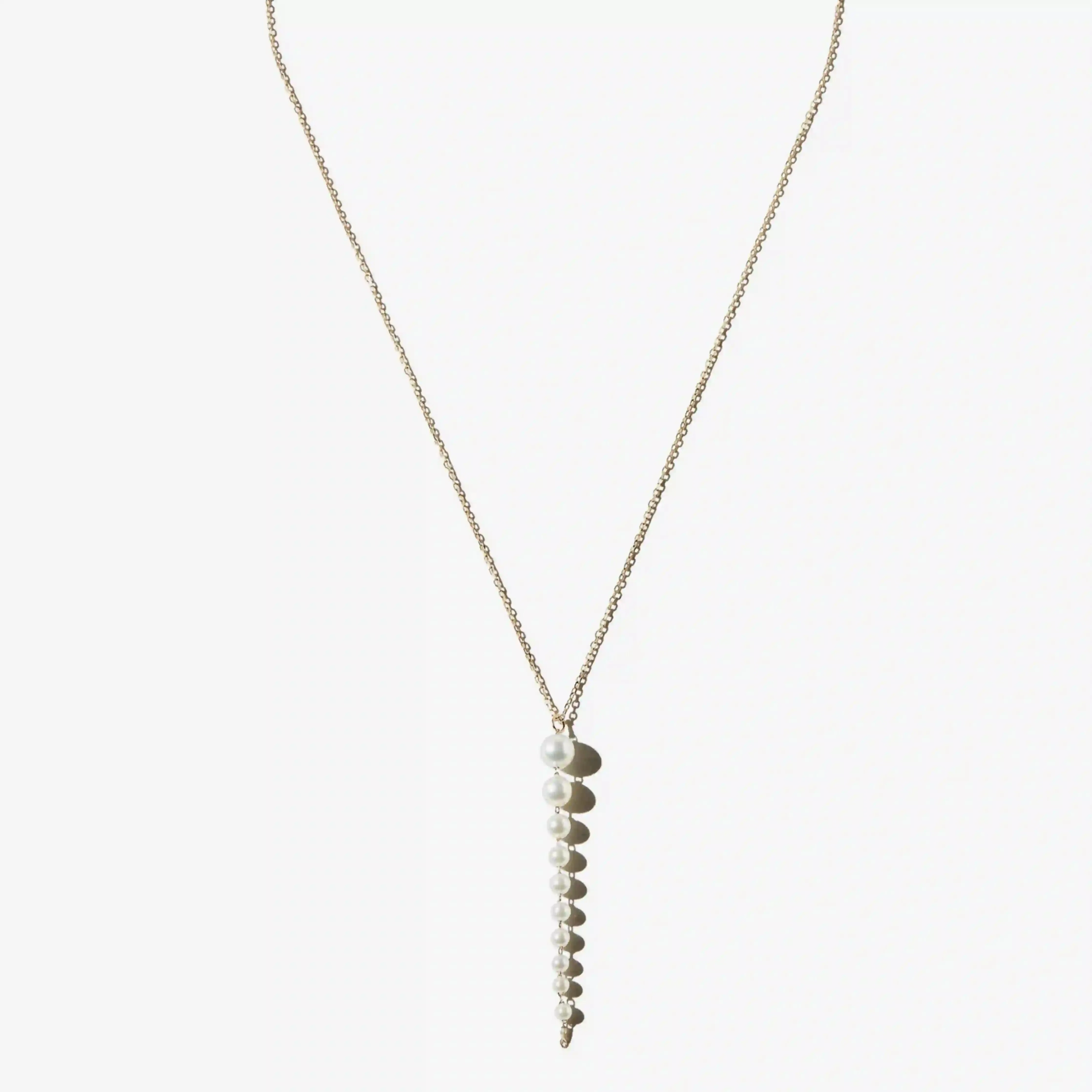 Mizuki Cascading Pearl Drop Necklace