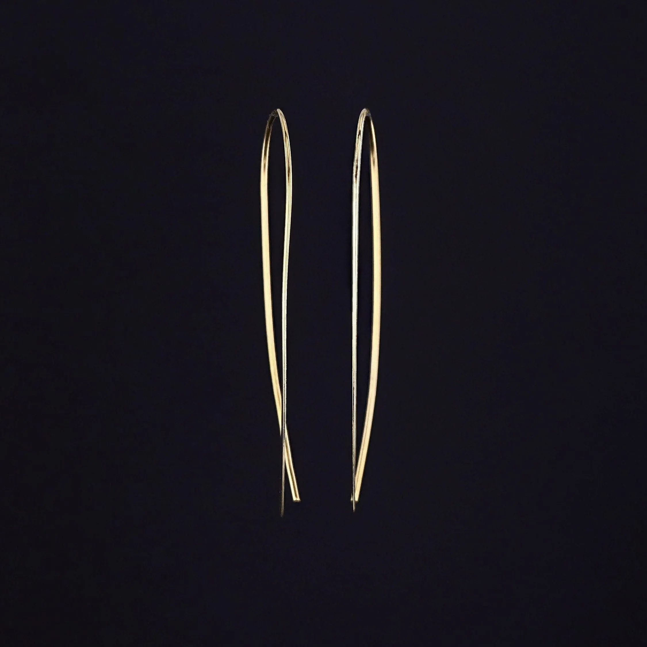 Modern Gold Threader Earrings of 14k Gold