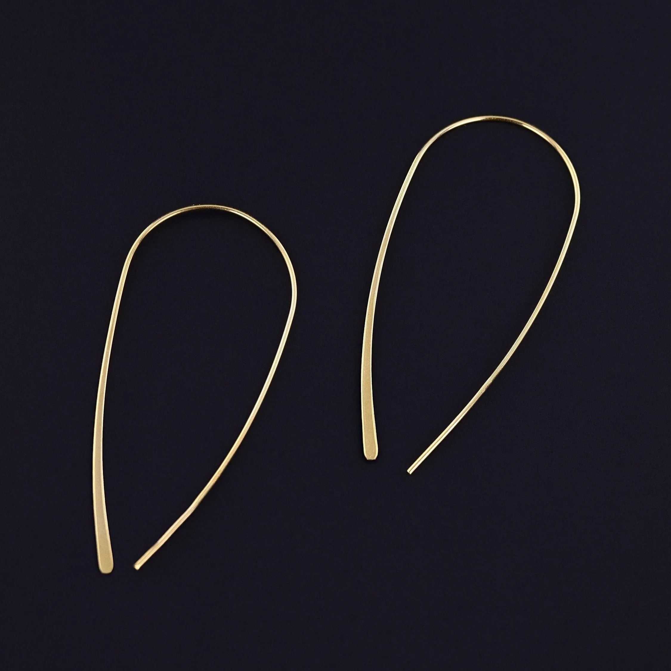 Modern Gold Threader Earrings of 14k Gold