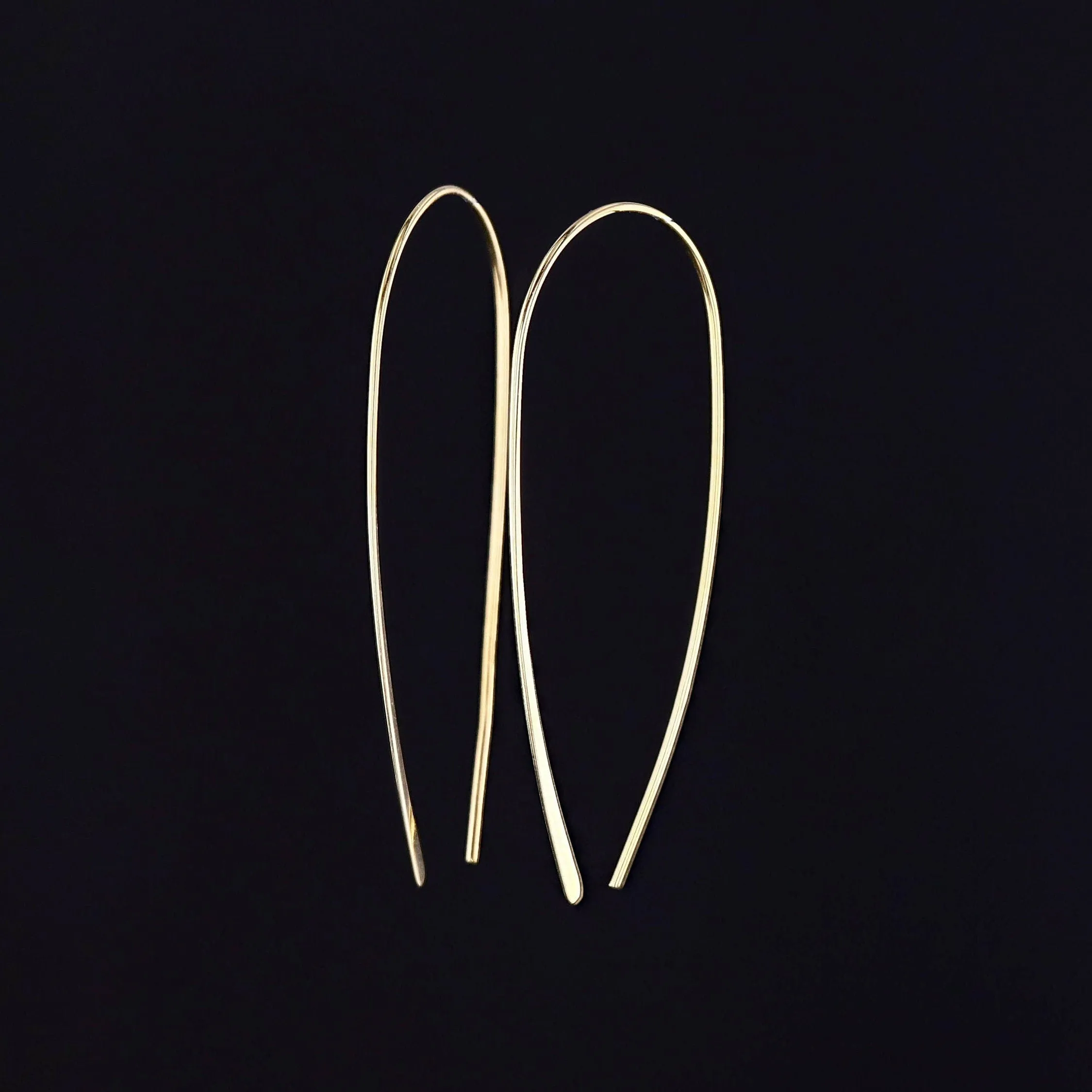 Modern Gold Threader Earrings of 14k Gold