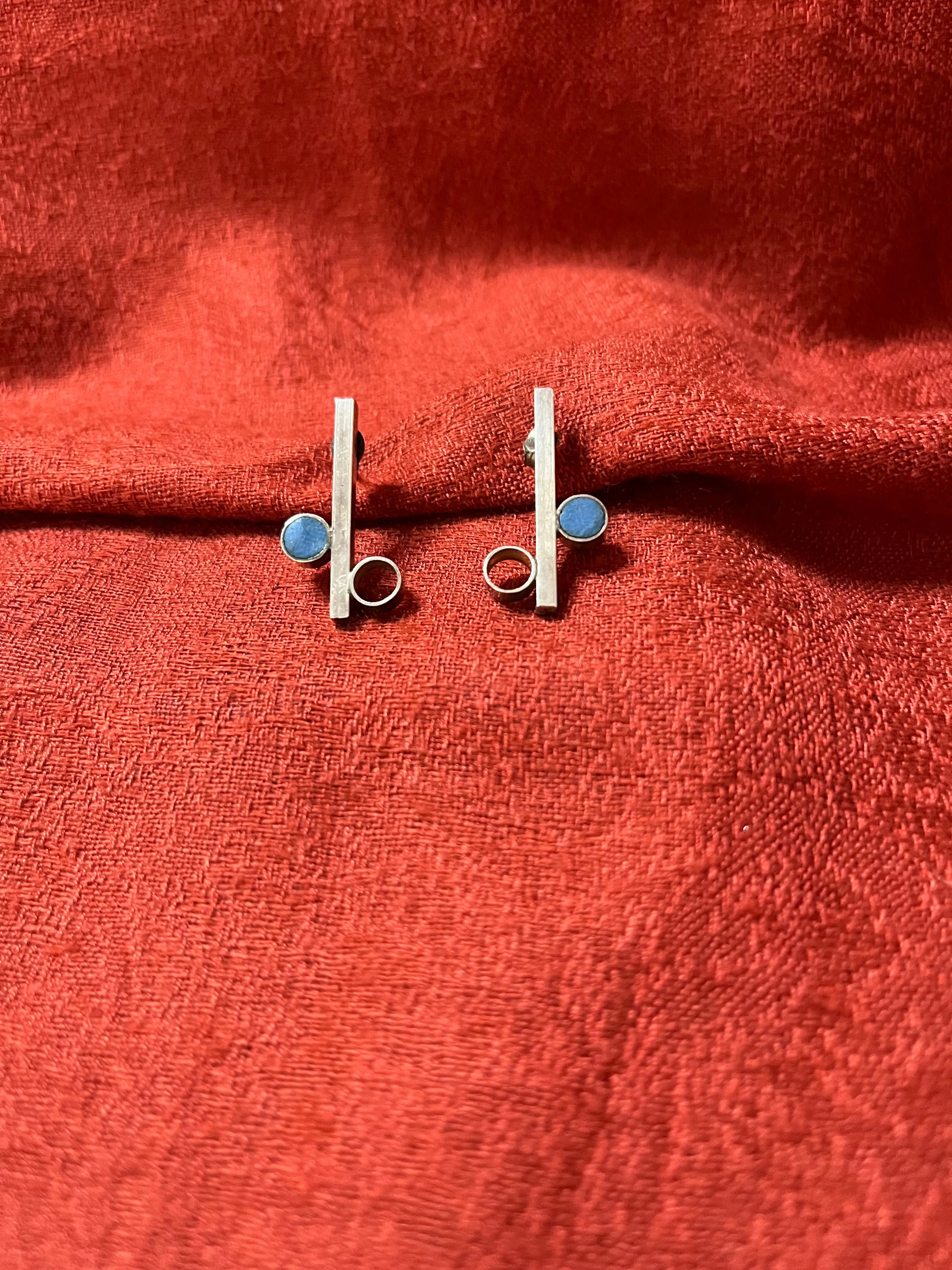 Modern-Style Sterling Post Earrings